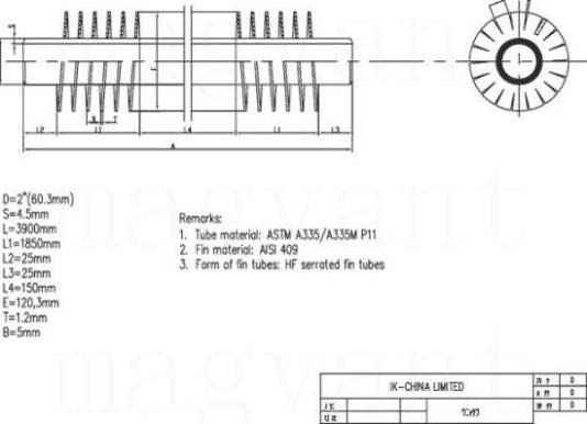 serrated fin tubes